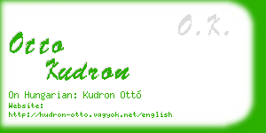 otto kudron business card